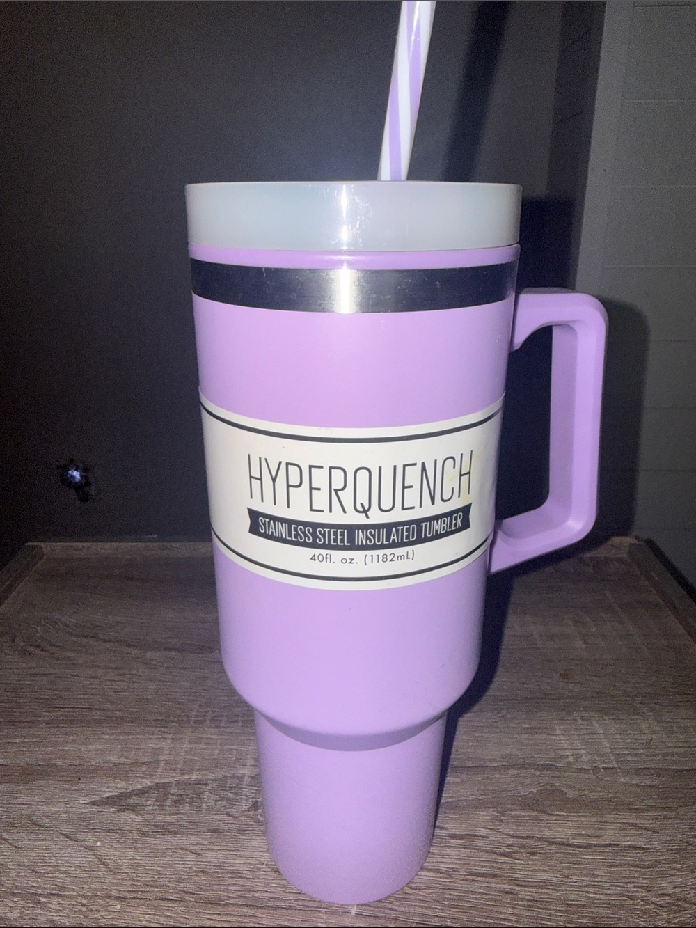 Lavender Stainless Steel Insulated Tumbler with Handle